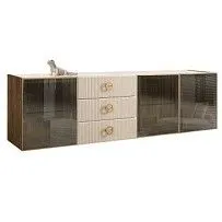 Комод 2.1м Bogemia Woodline Fly Fi (Слоновая кость) (Lakobel/Золото) БМКМ-5[5]