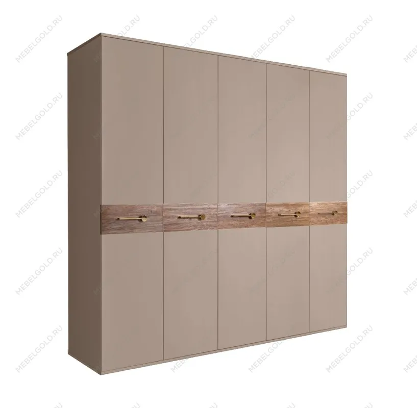 Шкаф 5-ти дв. Bogemia Wood Wo (Мокка/Золото) БМШ2/5(Wo)