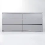 Комод Варма, 6 ящиков, горизонтальный, 160х78х40 см, эмаль серая | изображение 7