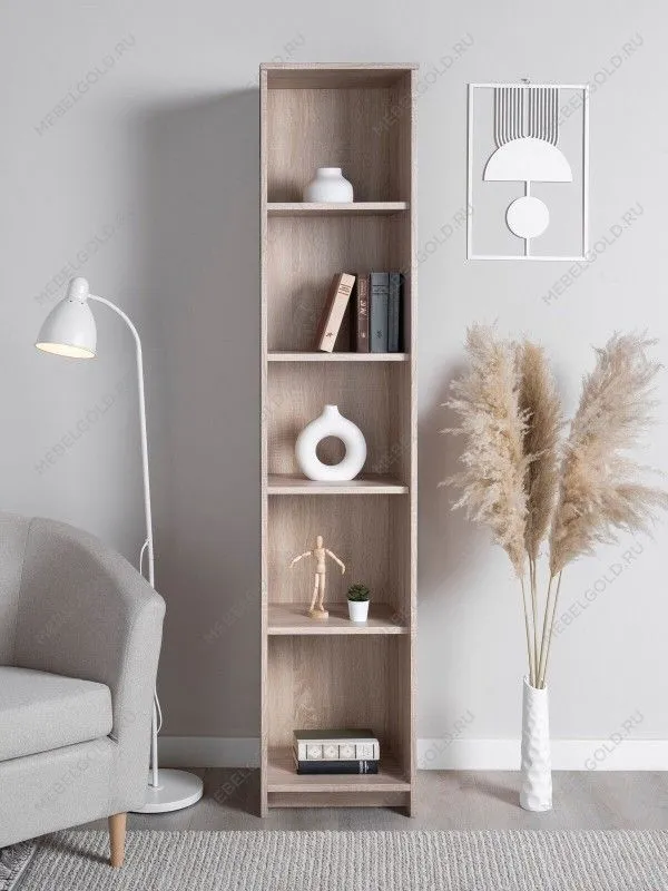 Стеллаж Сириус, 5 полок, 39х34х190 см, дуб сонома | изображение 6