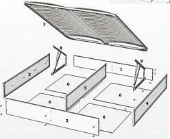Ящик с подъемным механизмом Замира 180x200 см белый