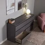 Комод Варма, 6 ящиков, горизонтальный, 160х78х40 см, эмаль серая | изображение 1