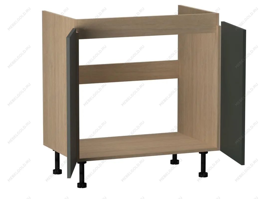 Стол под мойку СМ-80, Женева (800*520*870) Дуб Палермо/Зеленый матовый, 21915 | изображение 1