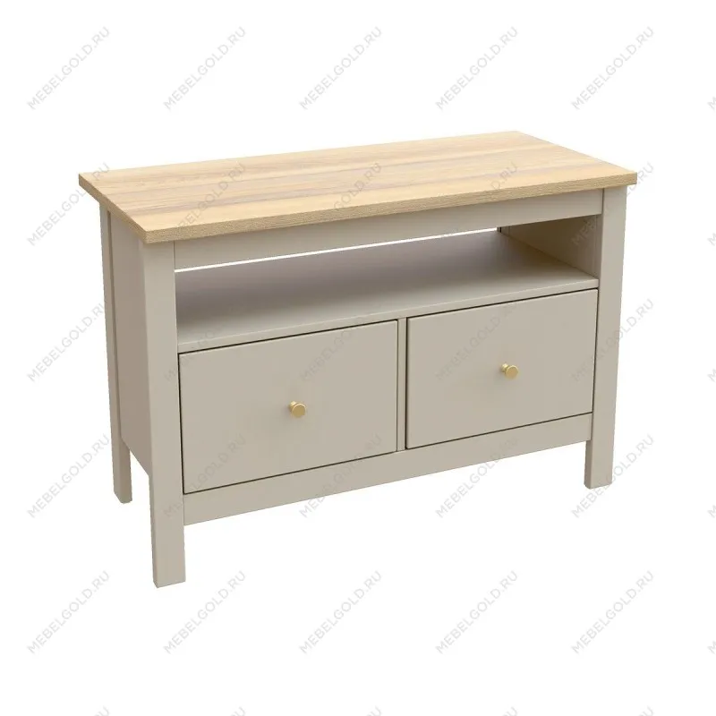 Тумба Сага, 2 ящика, 91х42х63 см, кашемир/ясень