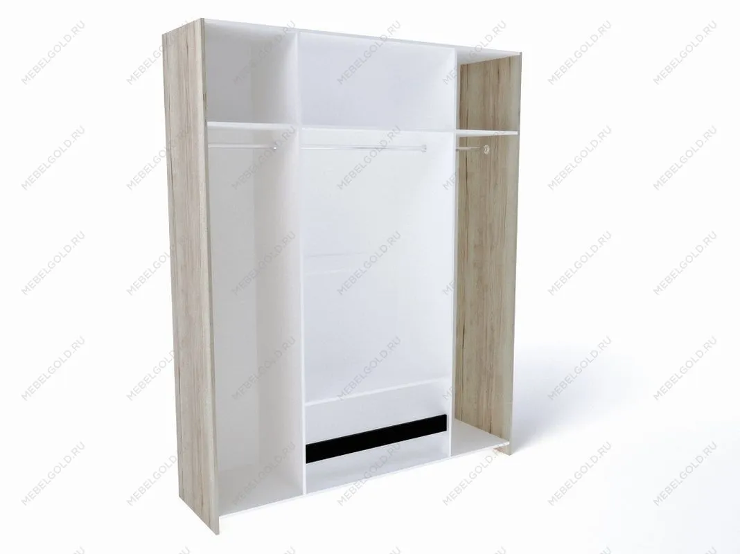 Шкаф 4-х дверный, Мале (1816*544*2278) Дуб галифакс белый, 11213 | изображение 1