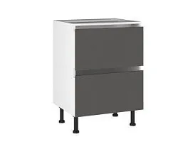 Стол с ящиками СЯ-(2)-60, Виста (600*523*870) Экокожа Серый, 26613