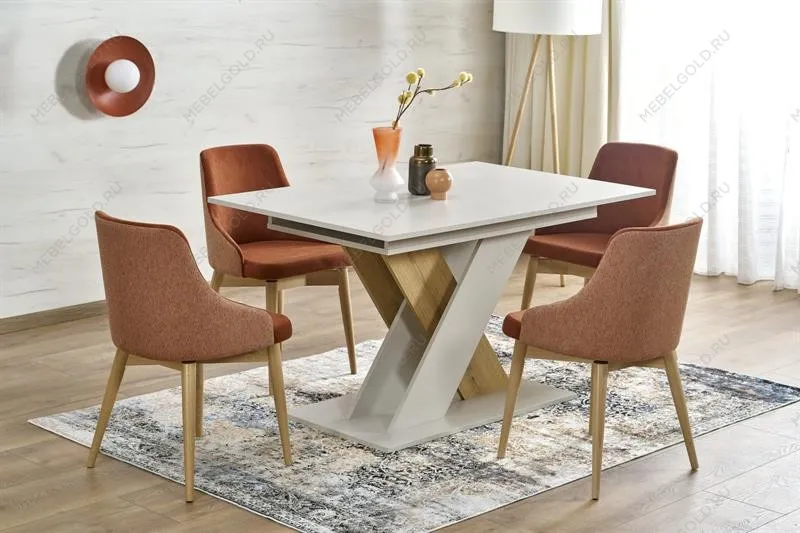 Стол обеденный Halmar XARELTO 130 (кашемир/дуб кремона)