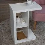 ЛАКК / ЭНКЕЛЬ Приставной стол ИКЕА / IKEA Т, тамбурат, цвет белый | изображение 4