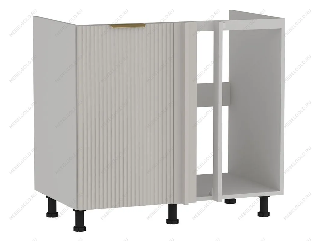 Стол под мойку угловой СМУ-100, Монза (900*554*820) Экокожа Бежевый, 23113