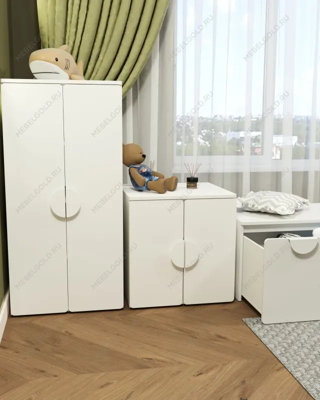 ПИКСИ шкаф распашной с 2 дверьми 60x57x63, робкий подснежник | изображение 5