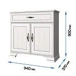 Тумба Тиффани 2D1S вудлайн кремовый | изображение 2