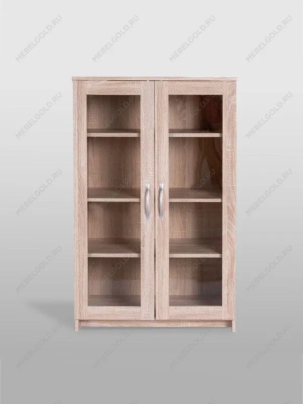 Тумба Сириус, 2 двери со стеклом, 78х41х124 см, дуб сонома | изображение 6