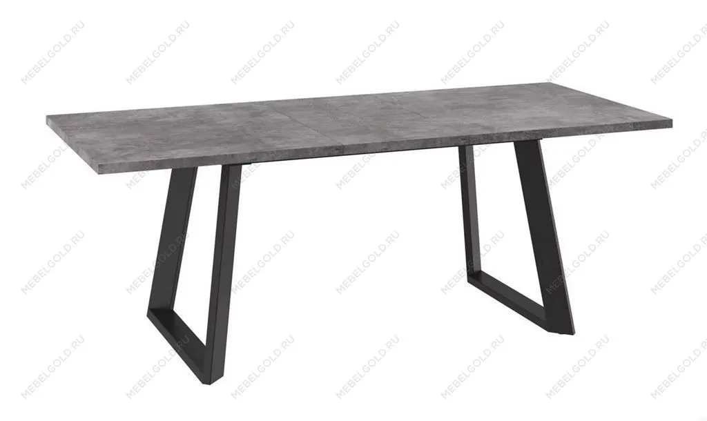 Стол раздвижной Napoli Lux-160 (Дымчатая керамика/Чёрный) 160 (205)х90 | изображение 1