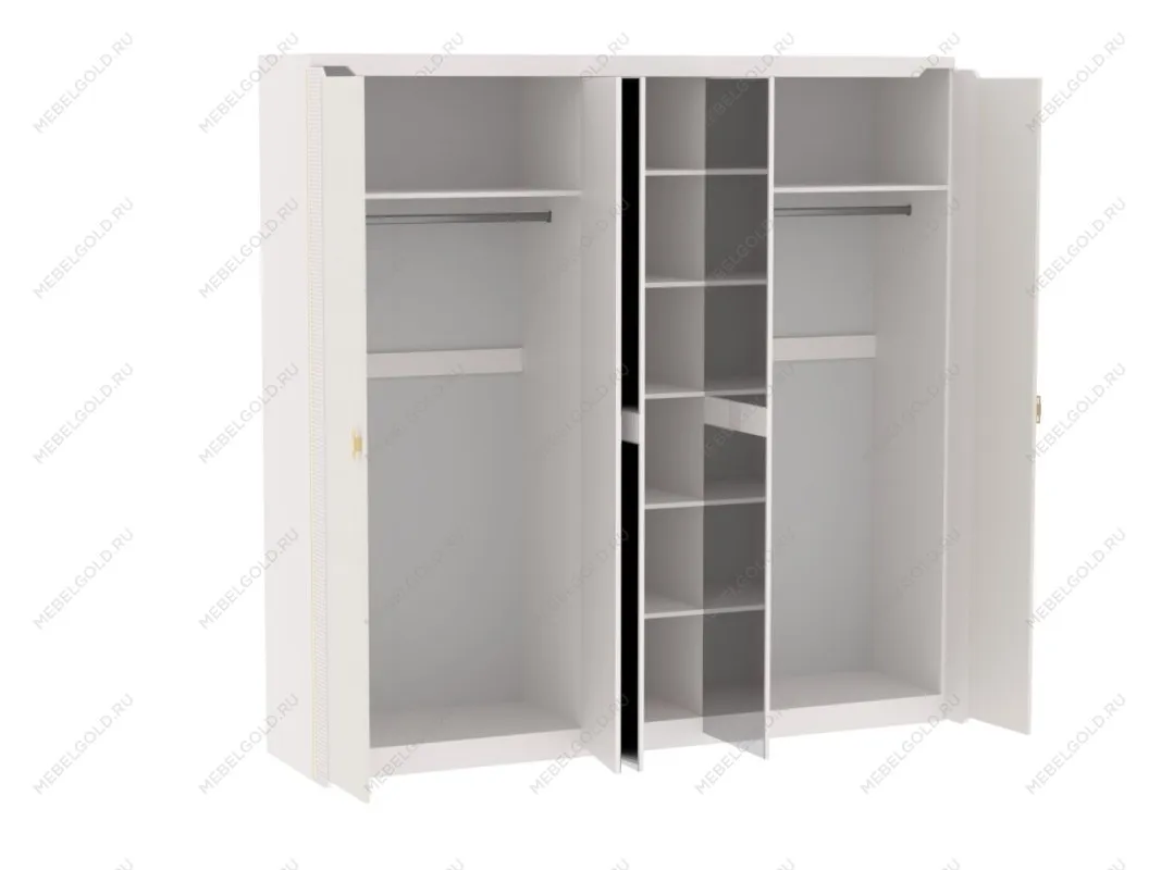 Шкаф 5 дверный NEO, Сиде (2312*523*2304) Белый, 12937 | изображение 1