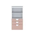 ПИКСИ стеллаж с 3 ящиками 60x57x123, мечтательный пион | изображение 1