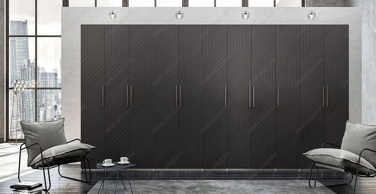 Шкаф Отис МН-039-09 П5 с фасадом МДФ (графит) | изображение 2