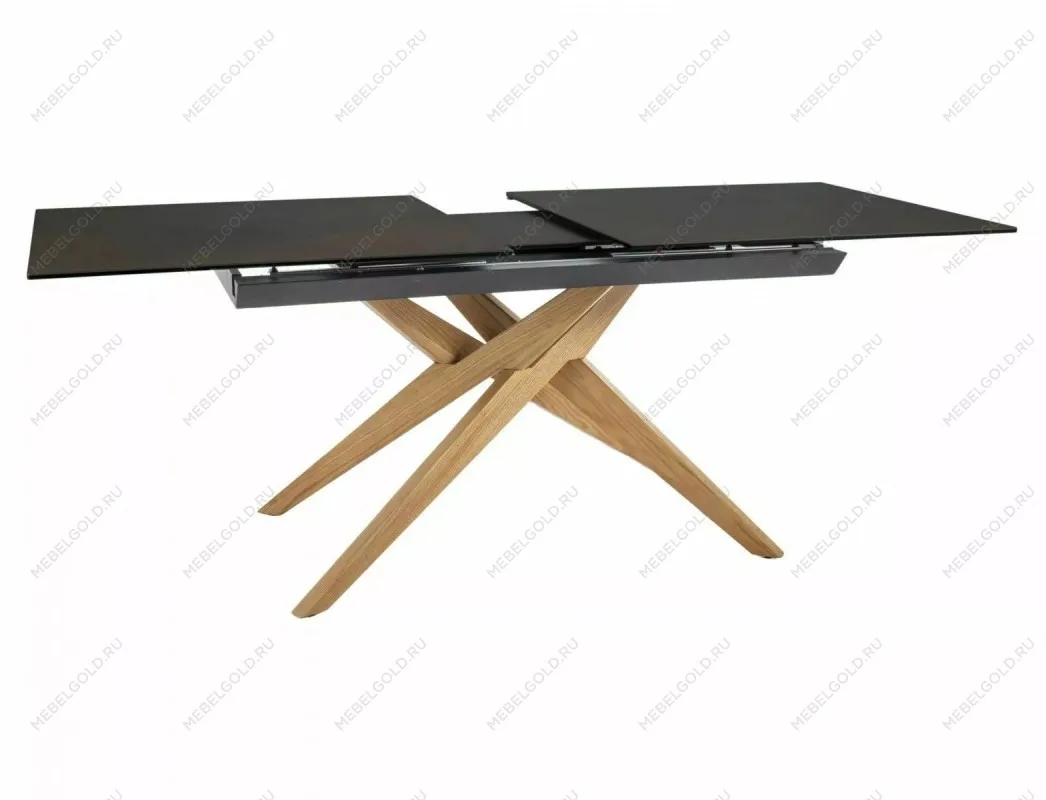 Стол обеденный Signal LORETO Ceramic 180 раскладной (Ossido Bruno коричневый/дуб) | изображение 2