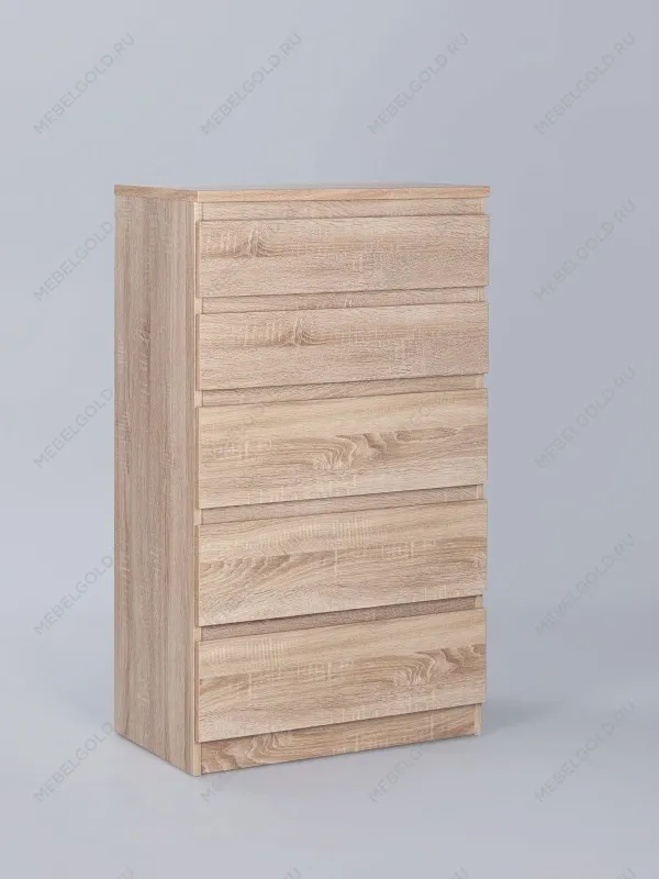 Комод Кастор, 5 ящиков, 65х40х112 см, дуб сонома | изображение 10