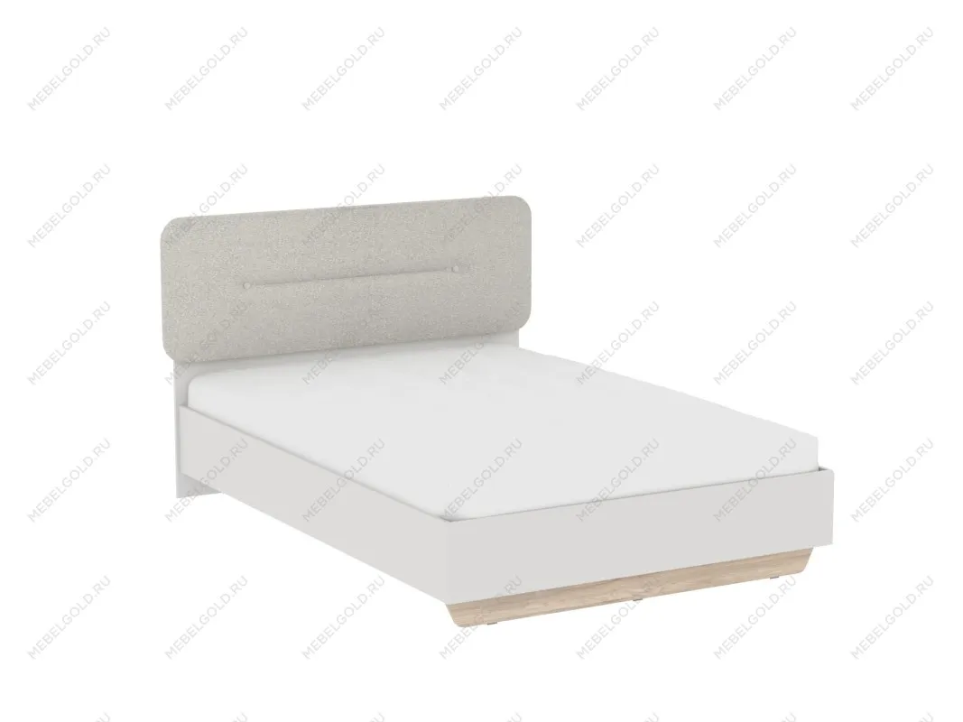 Кровать 1400 со светлой мягкой вставкой NEW и подъемным механизмом, Аврора Дуб Мария/Кашемир | изображение 1