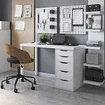 Стол письменный Ингар, 5 ящиков, 140х75х55 см, белый | изображение 6