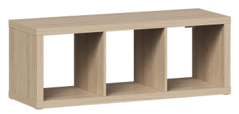 КАЛЛАКС / ФОРА Стеллаж ИКЕА / IKEA 3, с тремя открытыми ячейками, тамбурат, дуб беленый
