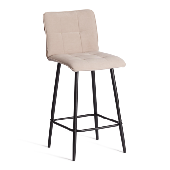 Полубарный стул Bari/Бари, велюр, бежевый, 7, 42х55х99 см