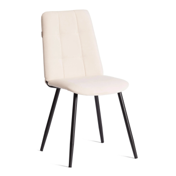 Стул обеденный Asti, TREND, велюр, молочный/черный, 4, 50х55х93
