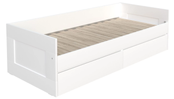 БРИМНЭС / СИРИУС Кровать двуспальная раздвижная ИКЕА / IKEA шириной 80(160) см, белый - Выставка Балашиха