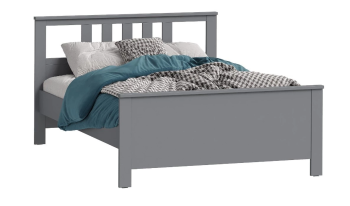 САГА кровать двойная 140х200 серая