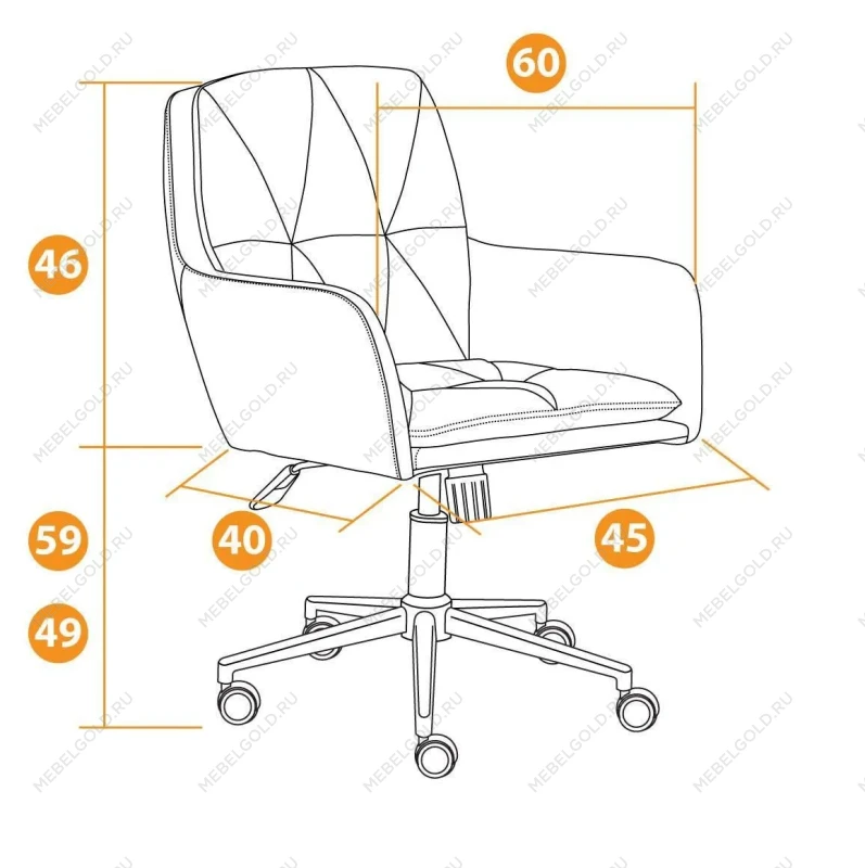 Кресло GARDA, флок, коричневый, 6 | изображение 10