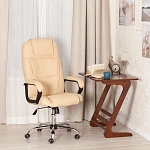 Кресло BERGAMO хром (22), кож/зам, бежевый, 36-34 | изображение 17