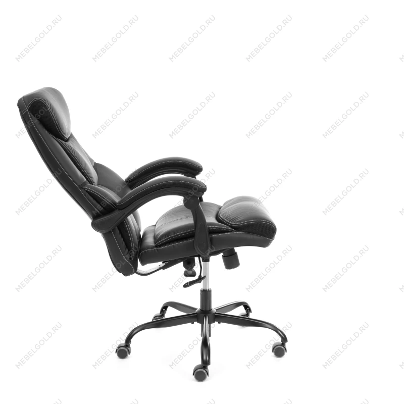 Кресло Cambridge metalBL, кож/зам/ткань, черный/черный, 36-6/11 | изображение 2