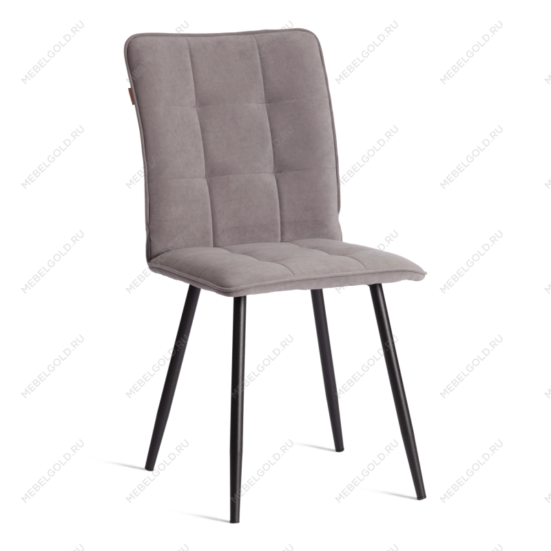 Стул обеденный Bari, LT, флок, серый/черный, 29, 41х55х89 см