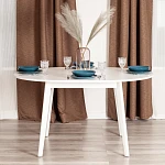 Стол обеденный SVELTO, ЛДСП, опора-массив березы, 105 х 105 (140) х 74.5 см, Белый /белый | изображение 11