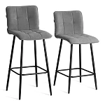 Полубарный стул Bari/Бари, велюр, серый, 29, 42х55х99 см | изображение 14