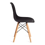 Стул CINDY (EAMES) (mod. 1801), дерево бук/металл/сиденье пластик, 45x51x82 см, Black (черный) | изображение 2