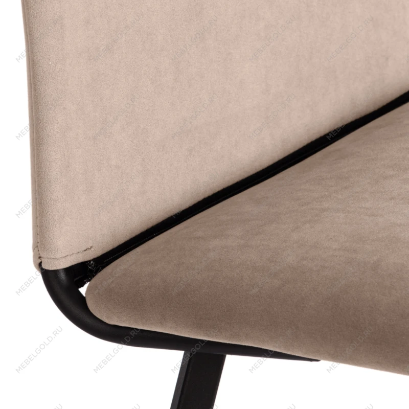 Стул обеденный La Rousse, флок, бежевый/черный, 7, 49х50х93 | изображение 7