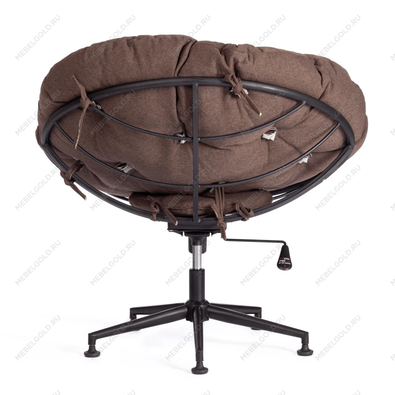 Кресло CLOUDE, рогожка/металл, 97х98х90-96см, коричневый, 3М7-147 | изображение 4