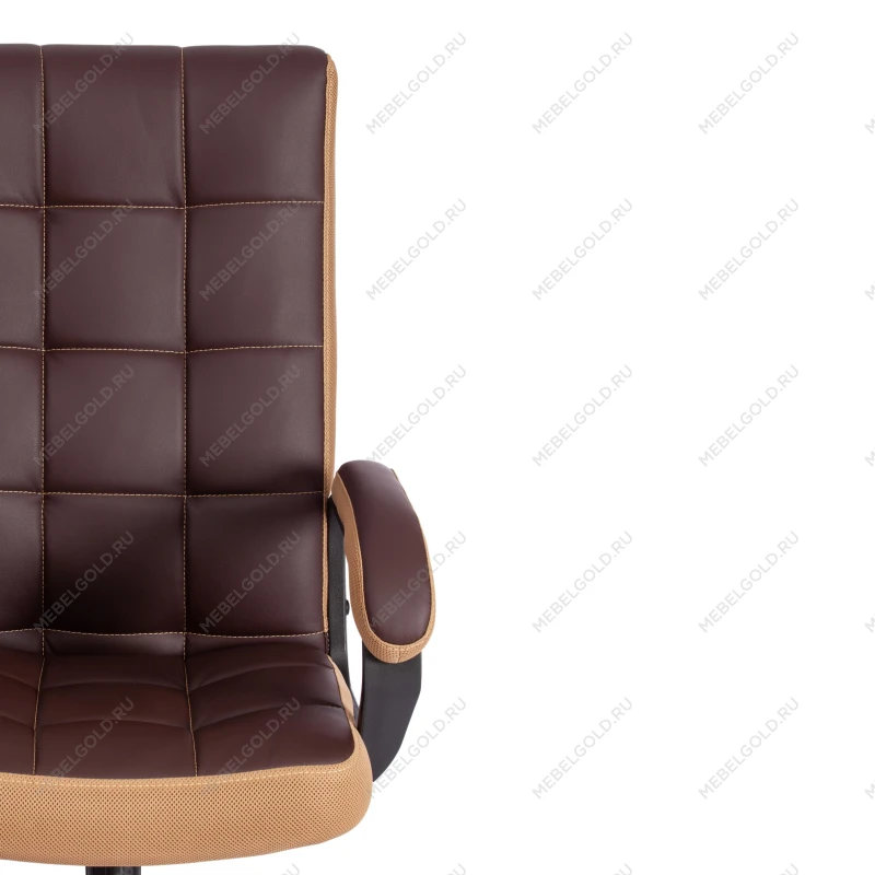 Кресло TRENDY (22), кож/зам/ткань, коричневый/бронзовый, 36-36/21 | изображение 5