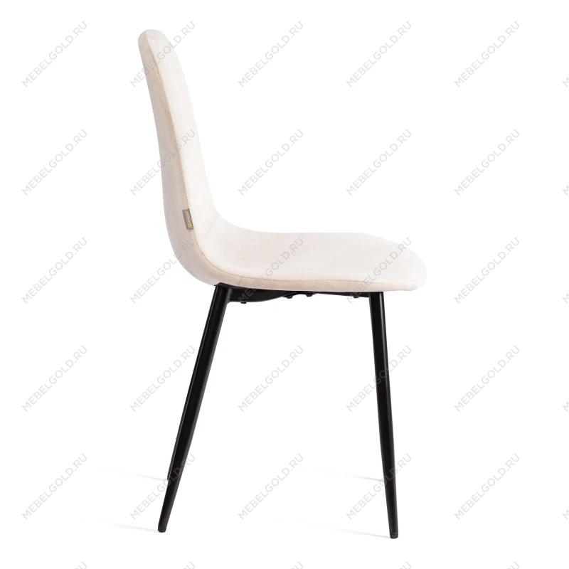 Стул BREEZE (mod. JSC-58), Велюр/металл, 44 х 53 х 86 см, beige (бежевый) HLR2 / черный | изображение 1