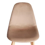 Стул CINDY SOFT (mod. C1021F1-1), велюр/дерево бук, 55 х 48 х 83 см, коричневый HLR12 / натуральный | изображение 5