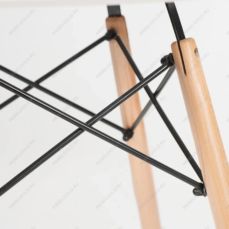 Стол CINDY NEXT (mod. 70-80 MDF), металл/мдф/бук, белый/натуральный, D70х75см | изображение 2