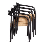 Стул MIDGARD, дерево вяз/бечевка, черный, 50х51х78,5 см | изображение 11