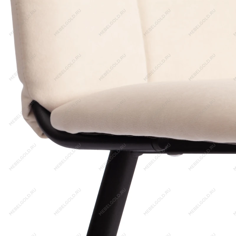 Стул обеденный Asti, TREND, флок, молочный/черный, 4, 47х54х86 см | изображение 7