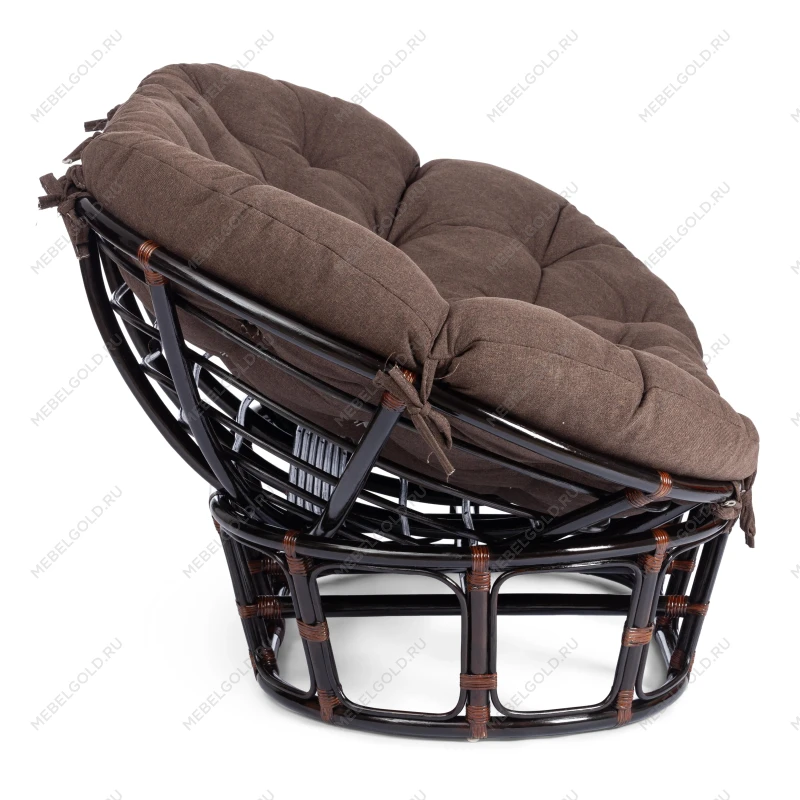 Диван MAMASAN/МАМАСАН 23/02 W/с подушкой, подушка 182х119 см, 169х102х80 см, Antique brown (античный черно-коричневый), ткань, коричневый, 3М7 | изображение 1