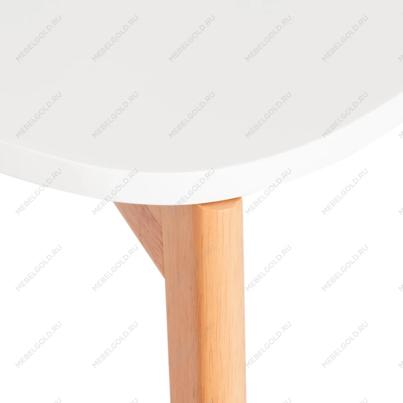 Стул Claire, сиденье МДФ, опоры дерево гевея, белый / натуральное дерево, 48 x 49,5 x 81,5 x SH44см | изображение 9