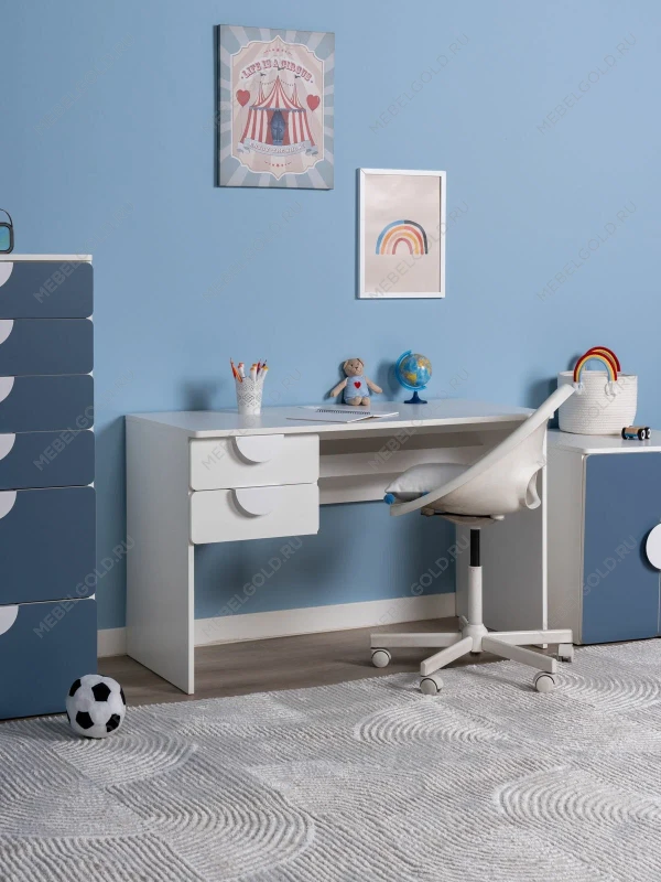 Стол письменный детский Пикси 120х75х57, белый (робкий подснежник) | изображение 17