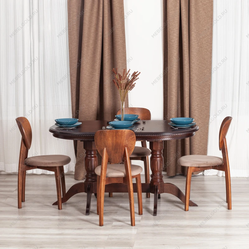 Стул DIAMANTE мягкое сидение, бук, 42x42x85см, коричневый, ткань Tenerife Mocco | изображение 8