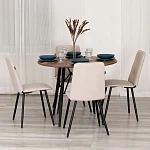 Стул обеденный Asti, TREND, флок, бежевый/черный, 7, 47х54х86 см | изображение 10