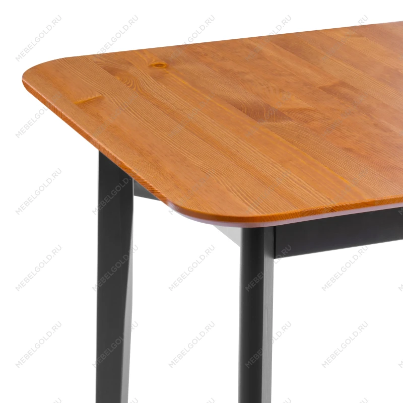 Стол Соната Люкс/Sonata Lux table, 75х75х75 см, массив сосны, антик/чёрный, 75х75х75 см | изображение 2